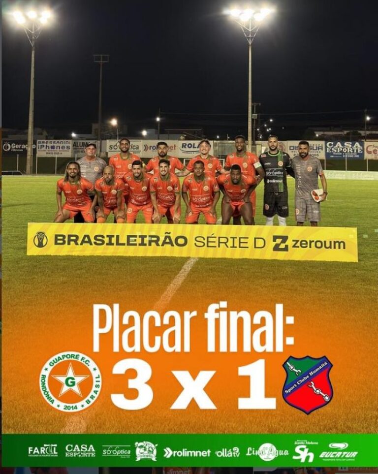 Guaporé vence o Humaitá e assume liderança no grupo A2 na série D