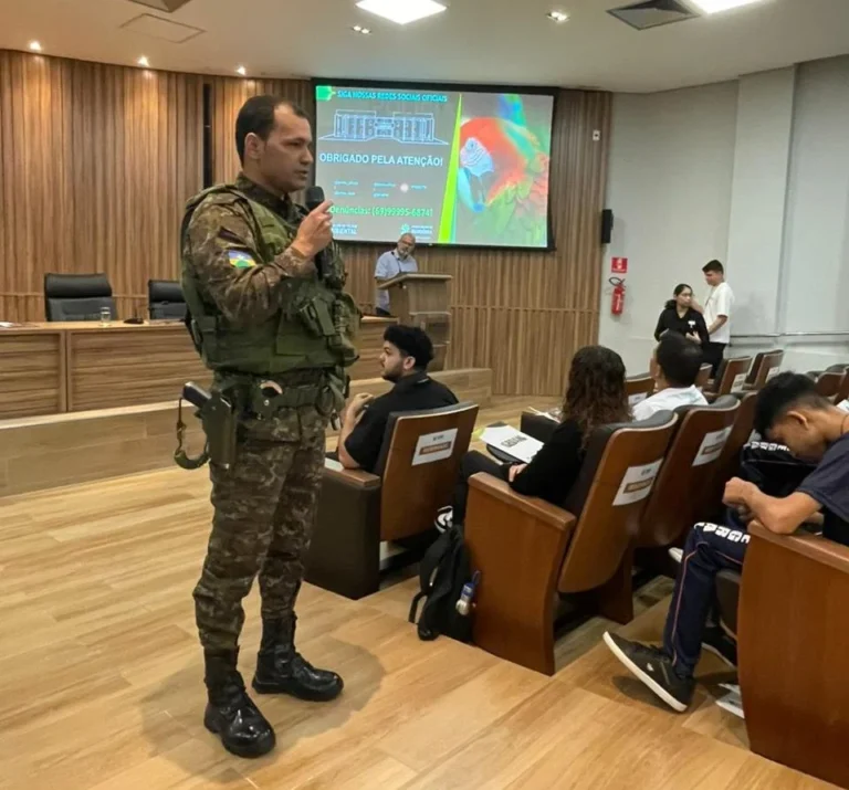 Batalhão de Polícia Ambiental participa da Semana do Meio Ambiente 2026 com palestra sobre prevenção aos incêndios florestais