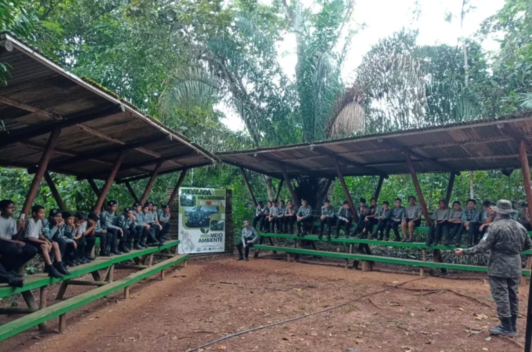 Polícia Ambiental promove educação ambiental para alunos da Polícia Militar Mirim de Alto Alegre dos Parecis